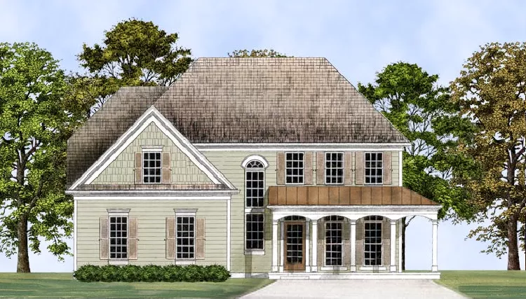 image of country house plan 8000